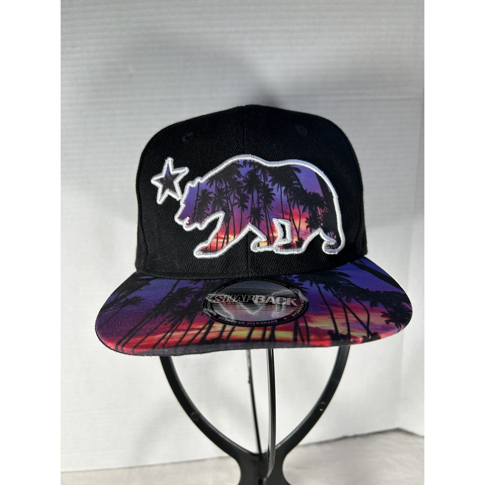 Tropical Palm California Bear Logo SnapBack hat/cap OSFA‎
